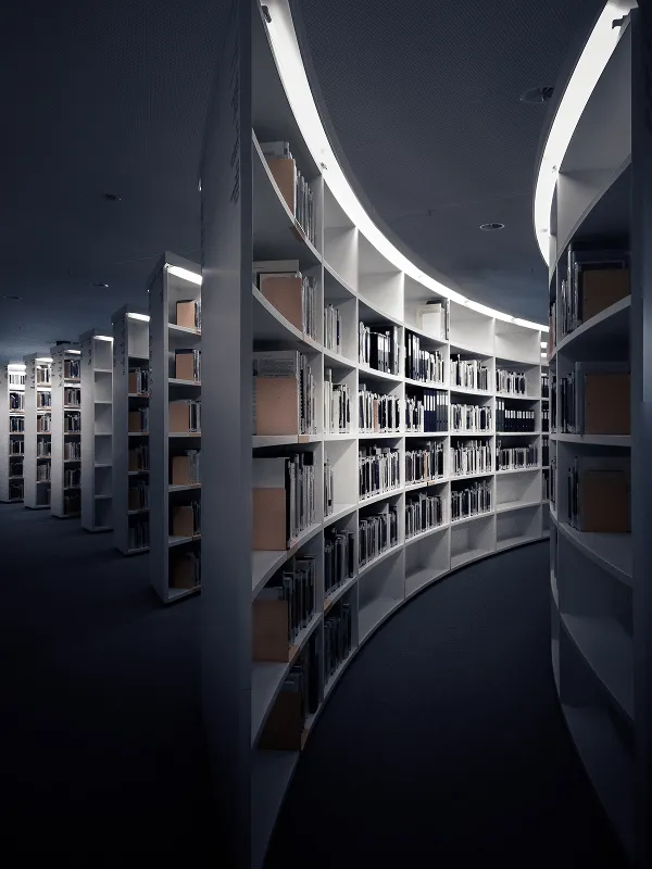 Photo of a library